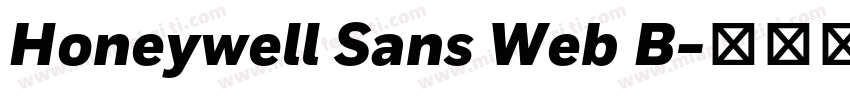 Honeywell Sans Web B字体转换